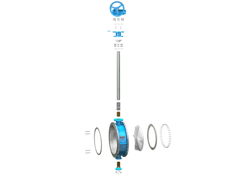 D43H Triple Eccentric Hard Sealed Butterfly Valve Main Components and Functions
