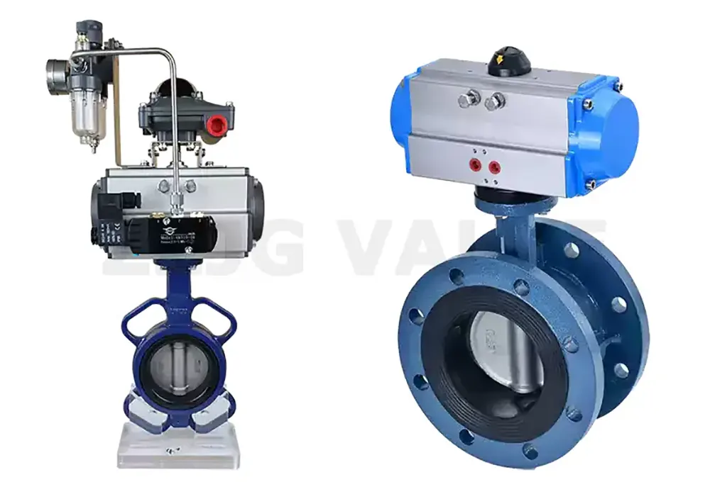 Double Acting Pneumatic Actuator Butterfly Valve